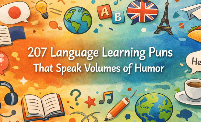 Ready to laugh in another language? These 207 language learning puns will have you conjugating with chuckles. Perfect for polyglots, students, and word nerds!
